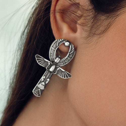 Celestial Ankh Earrings